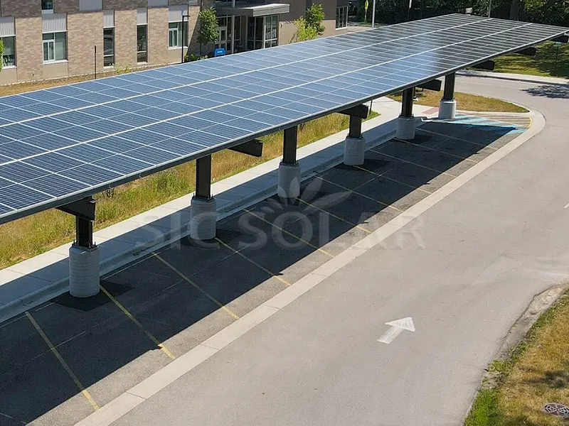 Estrutura de garagem solar de 100KW nos EUA