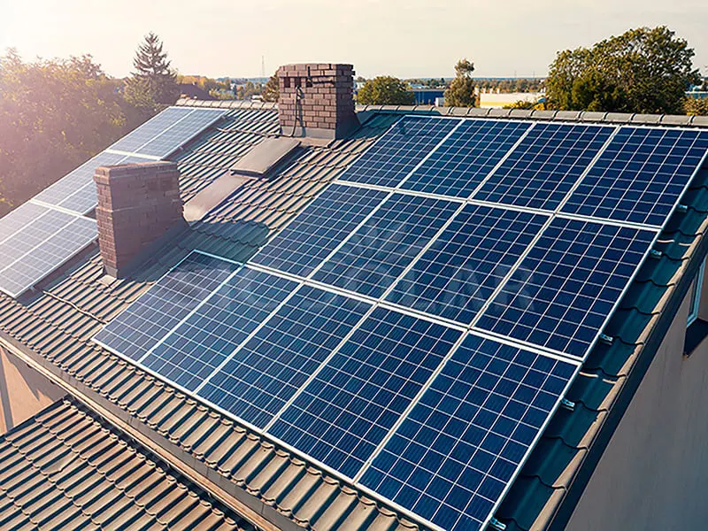 Suportes de telhado de telha espanhola de painéis solares 11KW