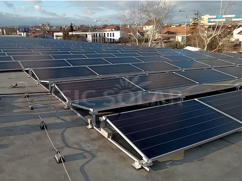 Sistema de montagem de reator de painel solar leste-oeste 120KW na Alemanha