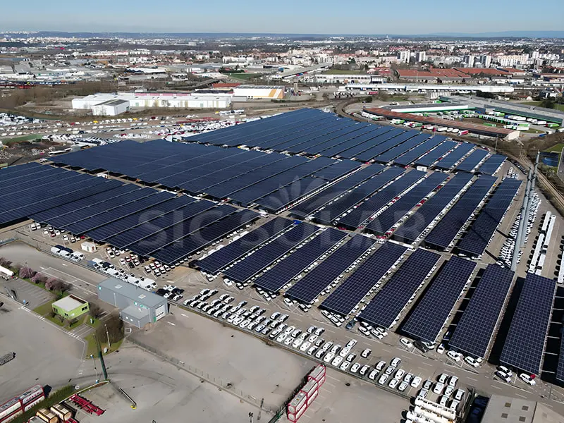 Sistemas de garagem movidos a energia solar 16MW França