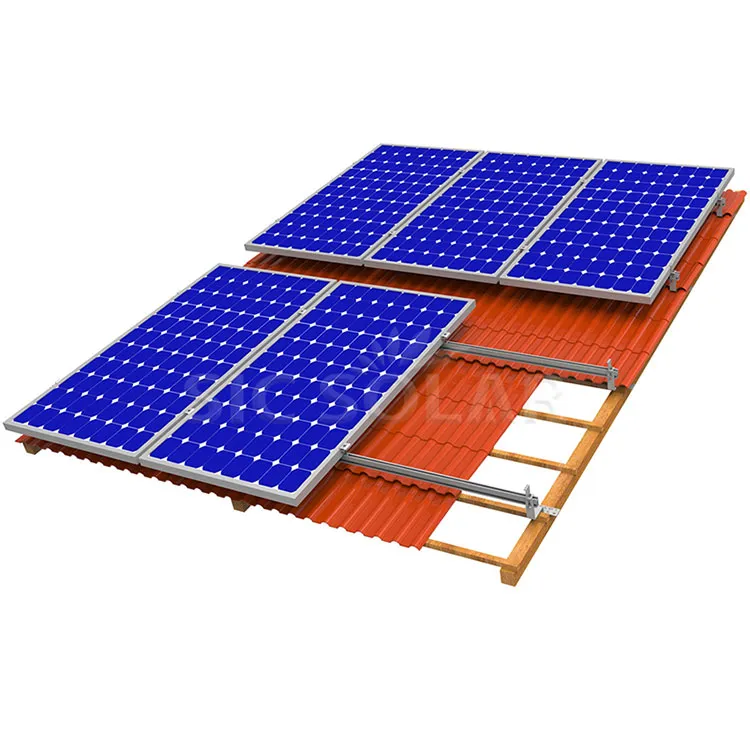 Como você fixa painéis solares em um telhado?