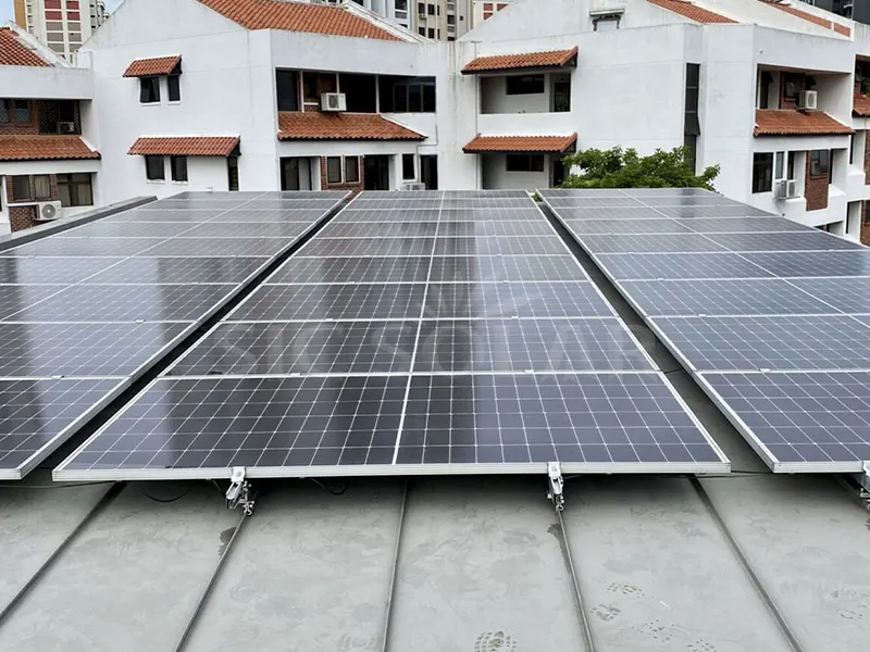 Sistemas de montagem solar de telhado de metal 30KW para Cingapura