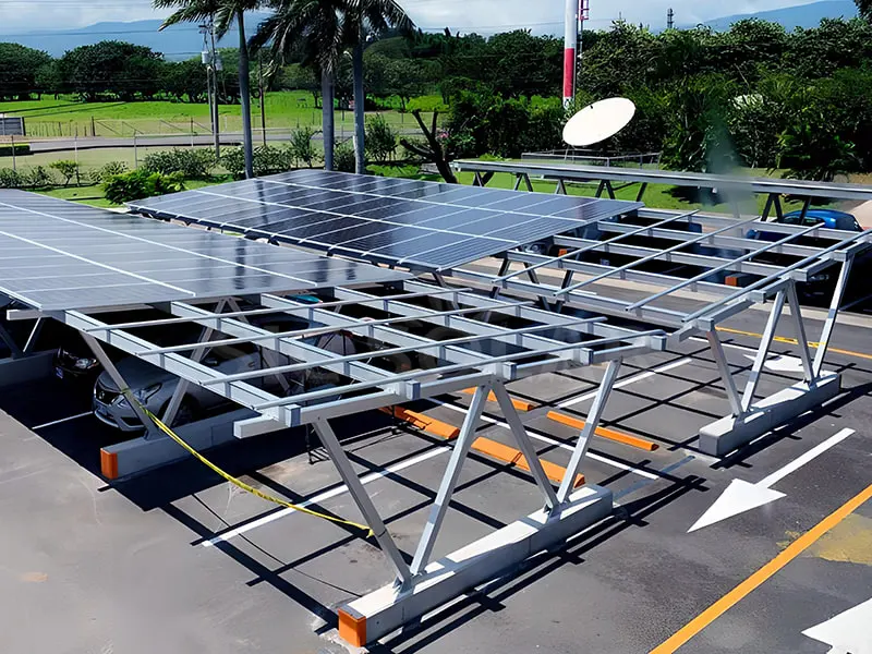 80KW todo sistema de painel solar de alumínio para carport nos Estados Unidos