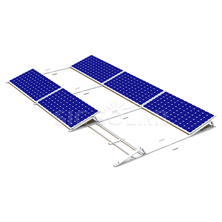 Suportes solares triangulares com lastro ajustável