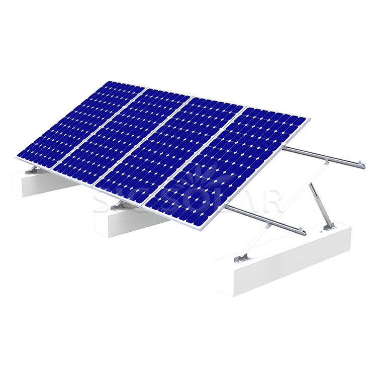 Montagem solar triangular ajustável