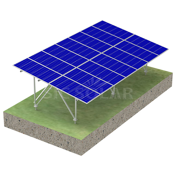 Sistemas de racks solares para montagem no solo de alumínio