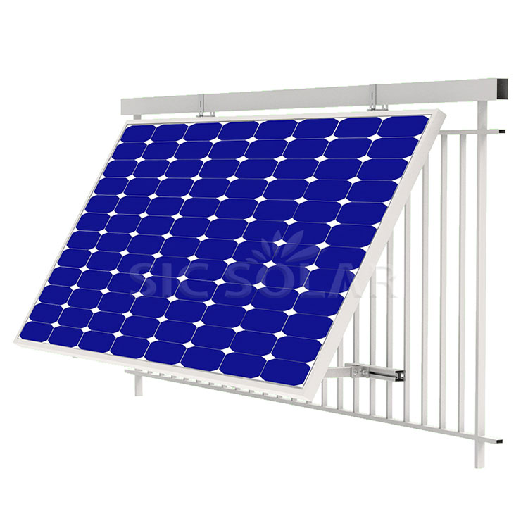 Sistema de montagem de varanda com painel solar
