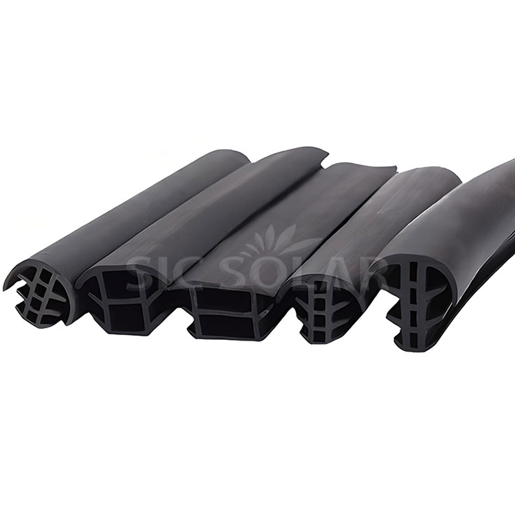 Tira de vedação de borracha para slots de painéis solares